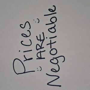 Prices Are Negotiable